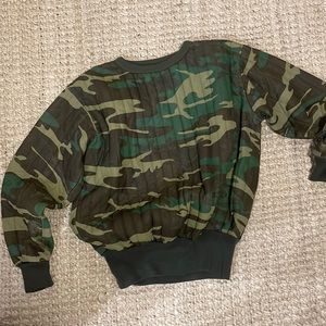 Vintage military camo insulated sweatshirt